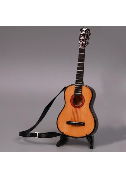1/6 Ölçekli Enstrüman Ahşap Gitar Modeli Için Dollhouse Masaüstü Dekor (Yurt Dışından)