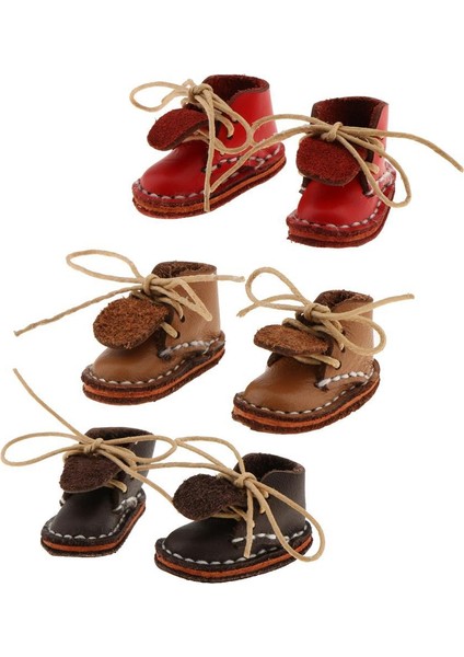 12 Inç Bebek Ayakkabı 3 Çift Moda Lace Up Ayak Bileği Çizmeler 1/6 Blythe Bebek Için (Yurt Dışından)