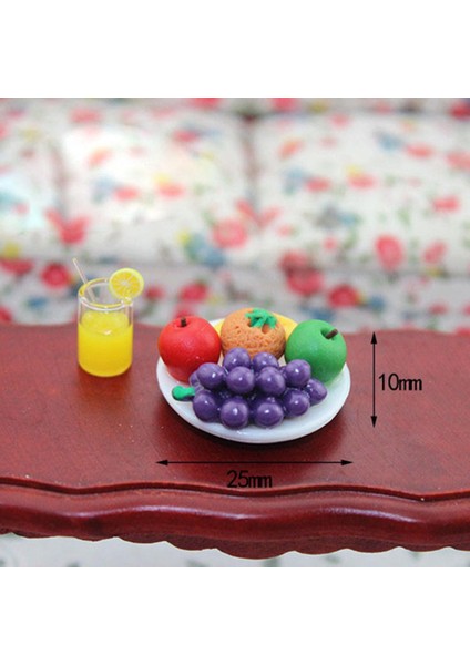 Minyatür Meyve Tabağı Donut Model 1/12 Ölçekli Dollhouse Masa Dekor Için (Yurt Dışından)