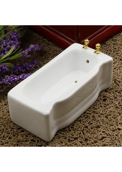 2 Adet 1/12 Dollhouse Minyatür Mobilya Banyo Beyaz Seramik Küvet (Yurt Dışından) fırsatları