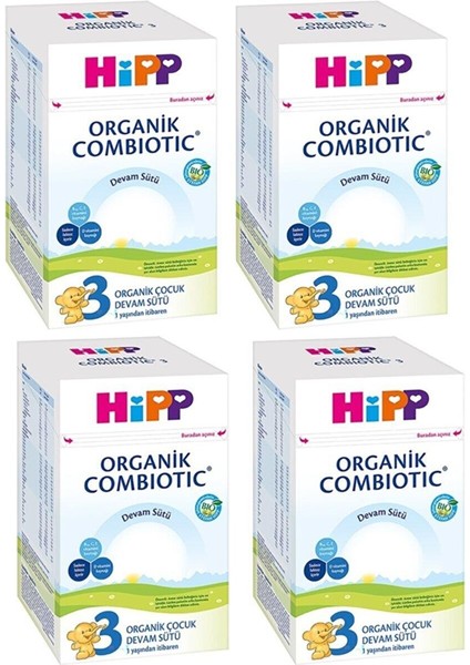 3 Organik Combiotic Bebek Sütü 800GR x 4 Adet