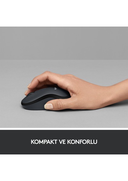 M221 Sessiz Kompakt Kablosuz Mouse - Siyah