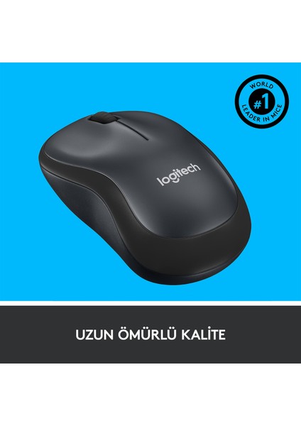 M221 Sessiz Kompakt Kablosuz Mouse - Siyah