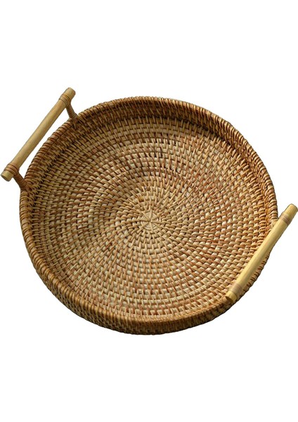 Dokuma Ekmek Sepeti El Işi Servis Tepsi Meyve Çay Içecekler Ev Dekorasyonu 24X3 cm (Yurt Dışından) modelleri