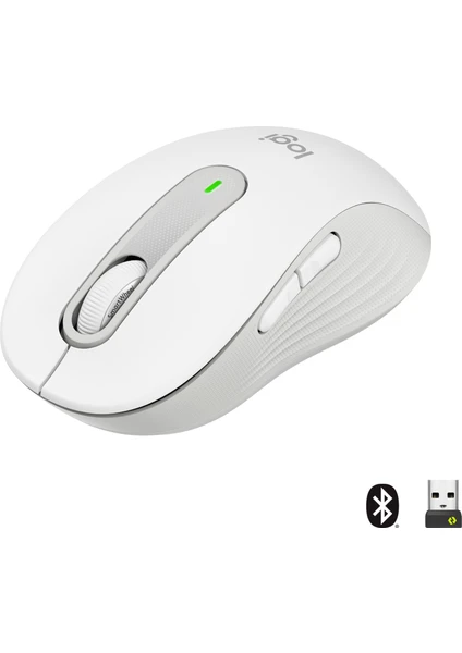 Signature M650 Küçük ve Orta Boy Sağ El Için Sessiz Kablosuz Mouse - Beyaz