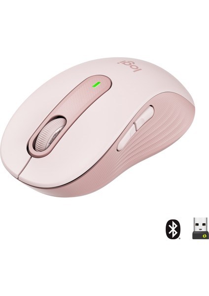 Signature M650 Küçük ve Orta Boy Sağ El Için Sessiz Kablosuz Mouse - Pembe