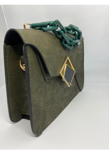 Kadın Siyah Kare Tokalı El ve Omuz Çantası fiyatları