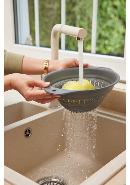 Happy Life Katlanılabilir Süzgeç Koyu Gri fiyatları