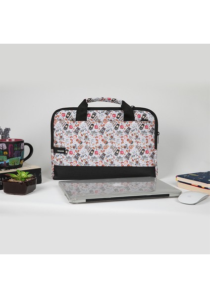 Moserini 14"-14.2" Taban Korumalı, Omuz Askılı Desenli Macbook Air-Pro Laptop Çantası - Spica fiyatları