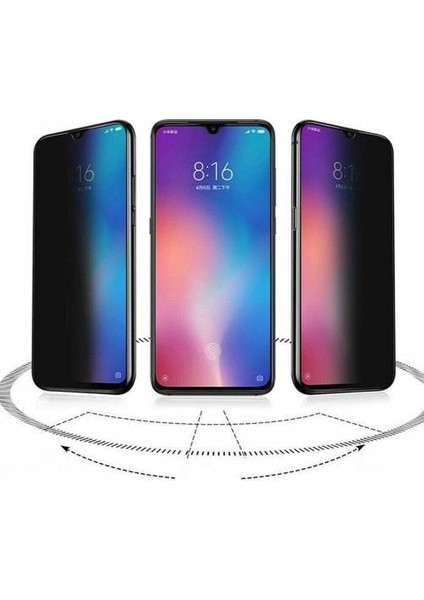 Arazon Xiaomi Redmi Not 8 Pro Privacy Hayalet Temperli Cam Ekran Koruyucu