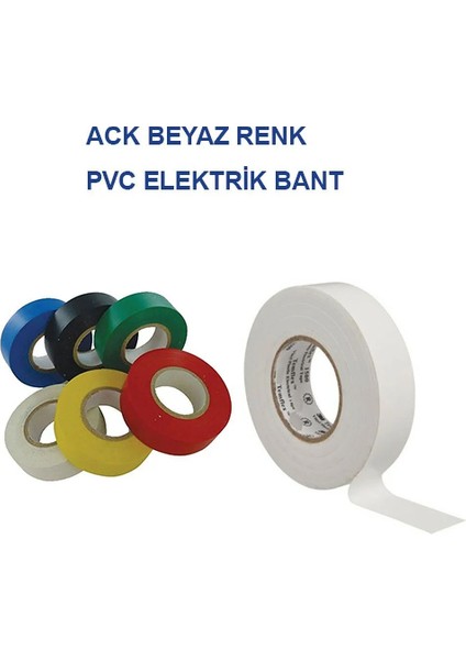 AY90-00100 Beyaz Pvc Elektrik Izolasyon Bandı