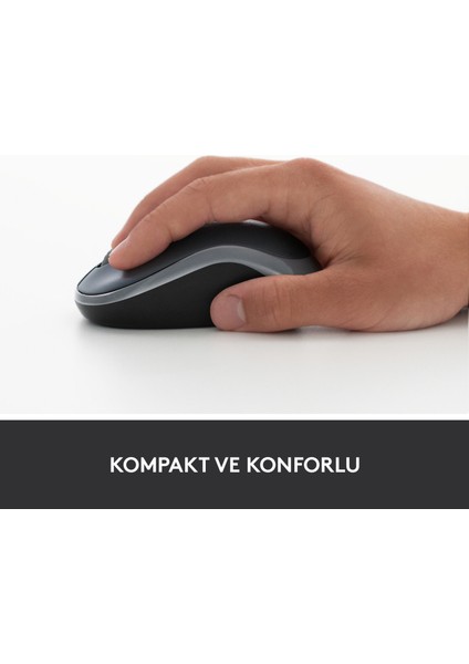 M185 USB Alıcılı Kompakt Kablosuz Mouse - Mavi