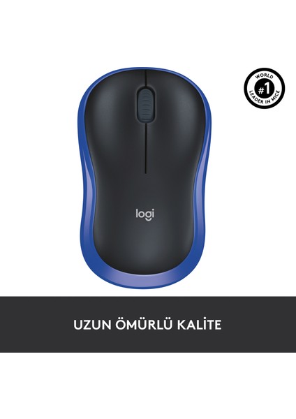 M185 USB Alıcılı Kompakt Kablosuz Mouse - Mavi