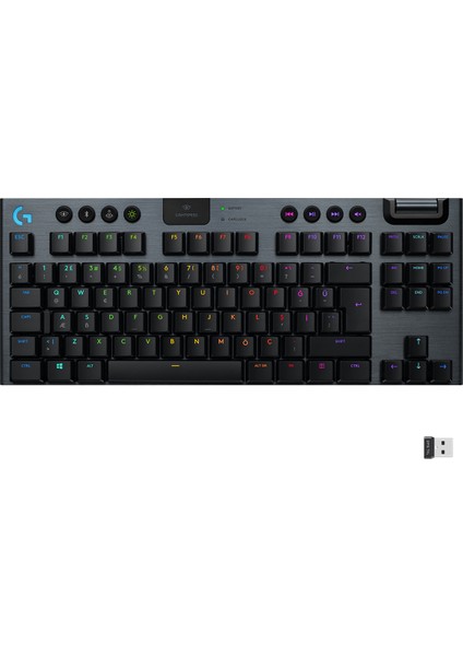 G G915 TKL LIGHTSPEED RGB İngilizce Q Kablosuz Mekanik Oyuncu Klavyesi - Siyah