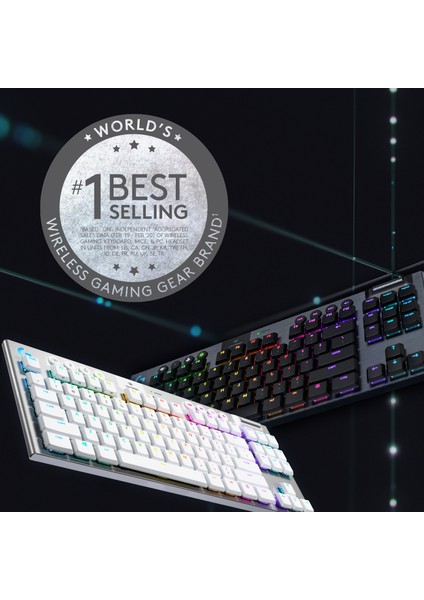 G G915 TKL LIGHTSPEED RGB İngilizce Q Kablosuz Mekanik Oyuncu Klavyesi - Siyah