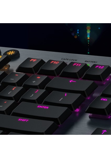 G G915 LIGHTSPEED RGB Tam Boyutlu İngilizce Q Kablosuz Oyuncu Klavyesi - Siyah