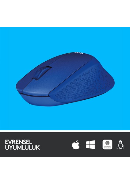 M330 Sessiz Kablosuz Optik Mouse - Mavi