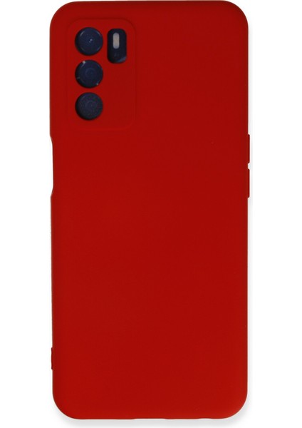 Oppo A16 Kılıf Nano Içi Kadife Silikon - Kırmızı