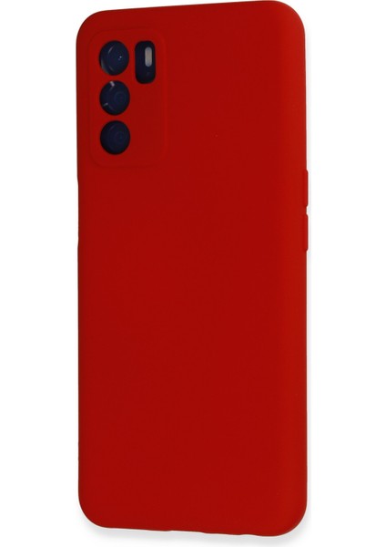Oppo A16 Kılıf Nano Içi Kadife Silikon - Kırmızı modelleri