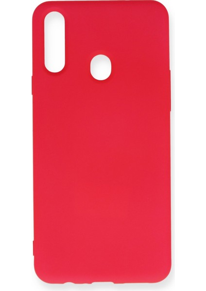 Samsung Galaxy A20S Kılıf Nano Içi Kadife Silikon - Pembe
