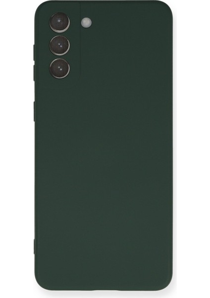 Samsung Galaxy S21 Plus Kılıf Nano Içi Kadife Silikon - Koyu Yeşil