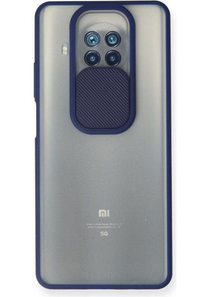 Xiaomi Mi 10T Lite Kılıf Palm Buzlu Kamera Sürgülü Silikon - Lacivert