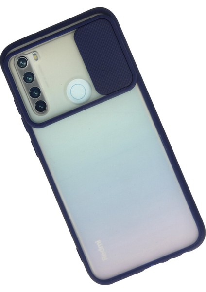 Xiaomi Redmi Note 8 Kılıf Palm Buzlu Kamera Sürgülü Silikon - Lacivert fiyatları