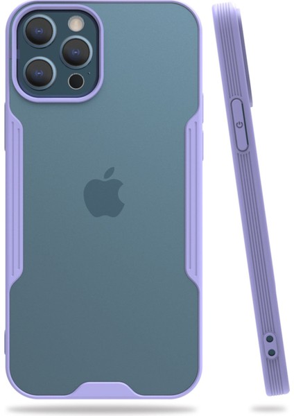 iPhone 12 Pro Max Kılıf Platin Silikon - Lila