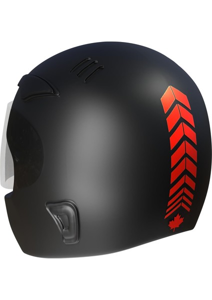 2 Adet Sport Kask, Araba Ayna Bayrak Kırmızı Kask Sticker Çınar Extreme