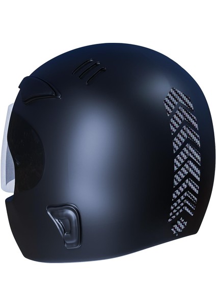 2 Adet Sport Kask, Araba Ayna Siyah Karbon Fiber Dokulu Kask Sticker Çınar Extreme