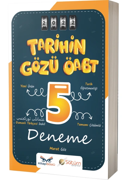 Satürn Yayınları ÖABT 2022 Tarihin Gözü Tarih Öğretmenliği Tamamı Çözümlü 5' Li Deneme