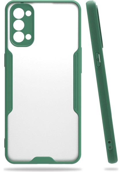 Oppo Reno 4 Kılıf Platin Silikon - Yeşil