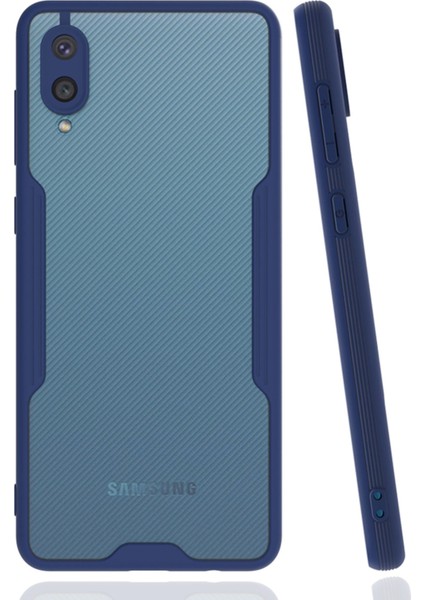 Samsung Galaxy A02 Kılıf Platin Silikon - Lacivert