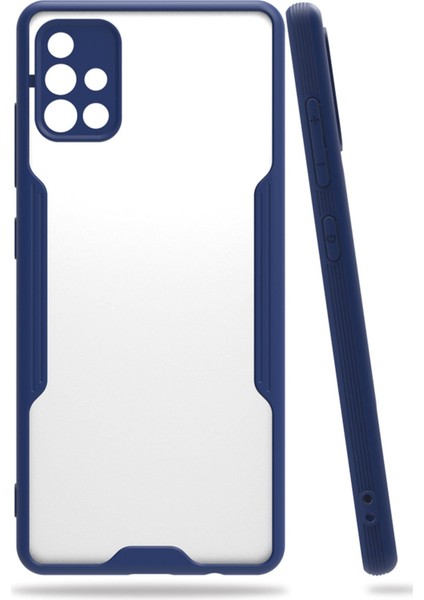 Samsung Galaxy A71 Kılıf Platin Silikon - Lacivert