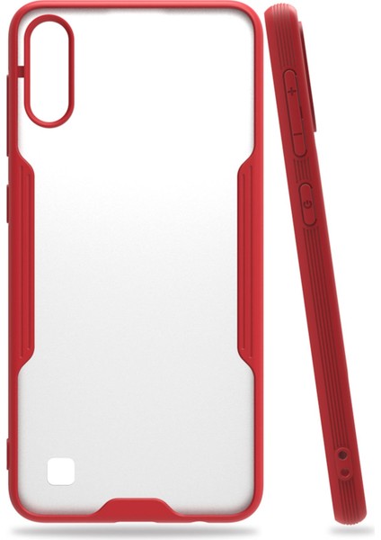 Samsung Galaxy A10 Kılıf Platin Silikon - Kırmızı