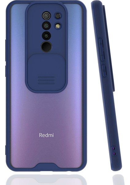 Xiaomi Redmi 9 Kılıf Platin Kamera Koruma Silikon - Lacivert