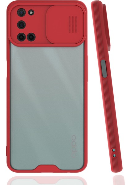 Oppo A52 Kılıf Platin Kamera Koruma Silikon - Kırmızı