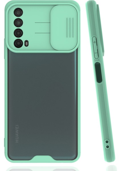 Huawei P Smart 2021 Kılıf Platin Kamera Koruma Silikon - Açık Yeşil