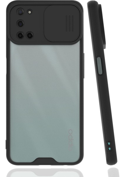 Oppo A72 Kılıf Platin Kamera Koruma Silikon - Siyah