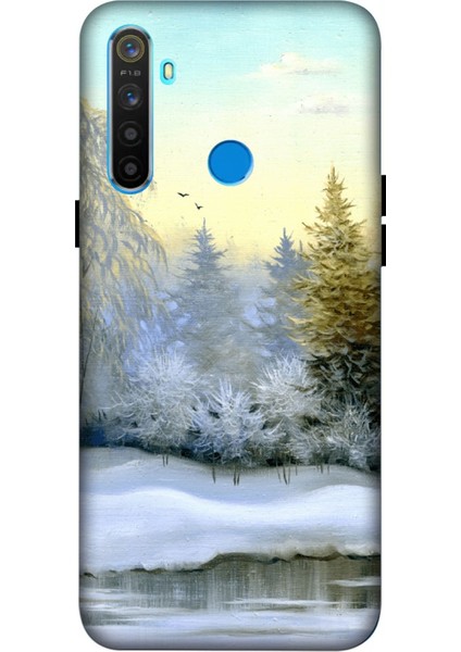 Oppo Realme 6i Kılıf Baskılı Kış Desenli Zipax A++ Silikon - 8583