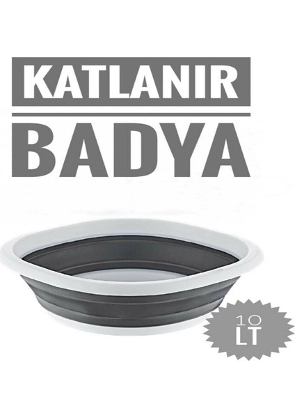 Çağla Homes Katlanır Badya Leğen Akordiyon Katlanabilir Badya 10 Lt