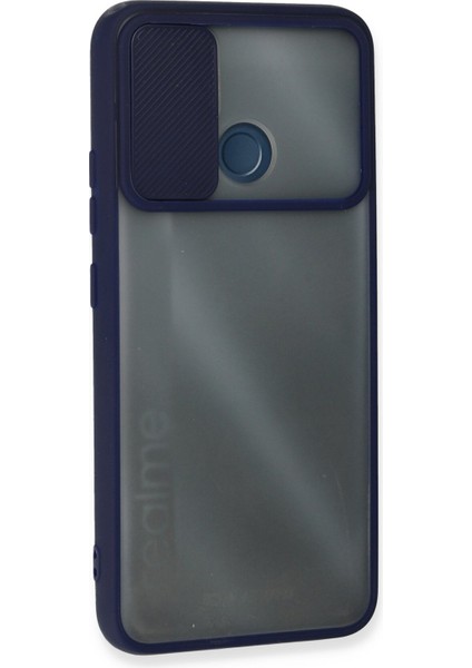 Realme C25S Kılıf Palm Buzlu Kamera Sürgülü Silikon - Lacivert fiyatları