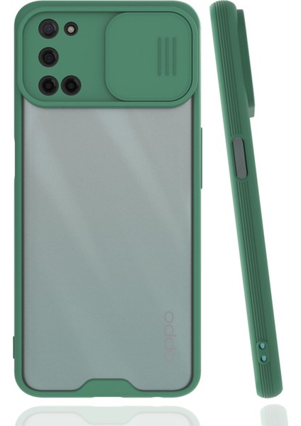Oppo A92 Kılıf Platin Kamera Koruma Silikon - Yeşil