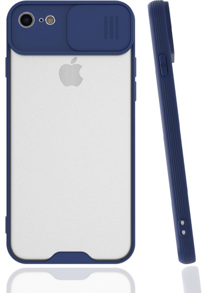 iPhone 7 Kılıf Platin Kamera Koruma Silikon - Lacivert