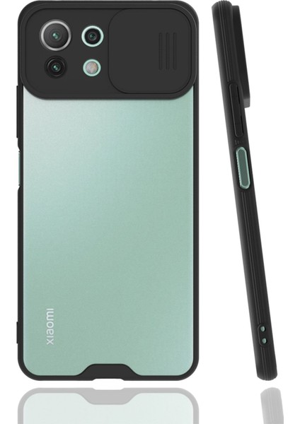 Xiaomi Mi 11 Lite Kılıf Platin Kamera Koruma Silikon - Siyah