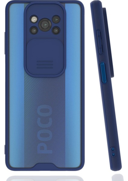 Xiaomi Pocophone X3 Kılıf Platin Kamera Koruma Silikon - Lacivert