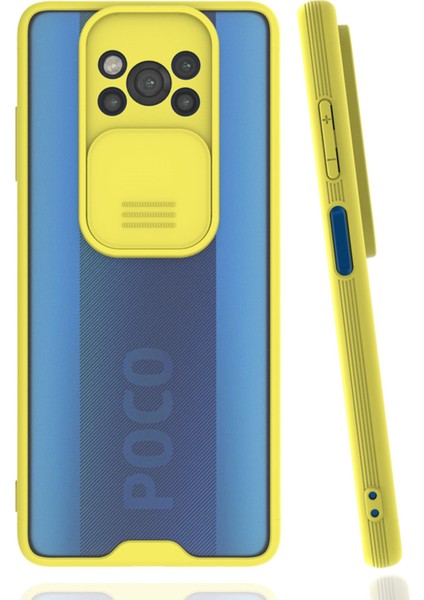 Xiaomi Pocophone X3 Kılıf Platin Kamera Koruma Silikon - Sarı