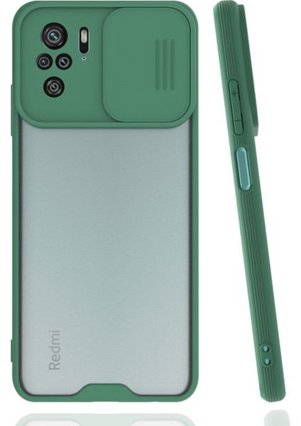 Xiaomi Redmi Note 10 Kılıf Platin Kamera Koruma Silikon - Yeşil