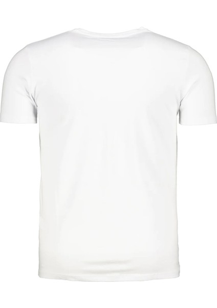 T8569 Bisiklet Yaka Erkek T-Shirt-Kar Beyaz fiyatları