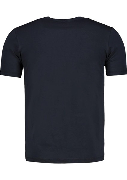 T8569 Bisiklet Yaka Erkek T-Shirt-Koyu Lacivert fiyatları